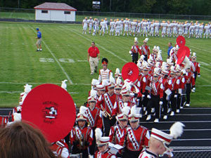 At Medford High, Wisconsin football game after my presentation