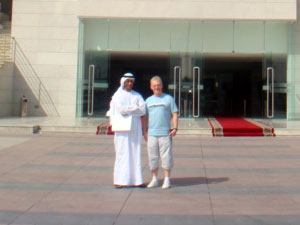 At the conference venue in Abu Dhabi